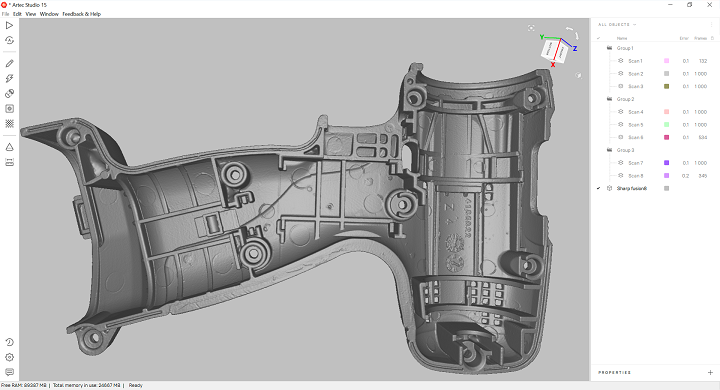 Artec 3D发布用于改进逆向工程的Artec Studio 15 3D扫描软件