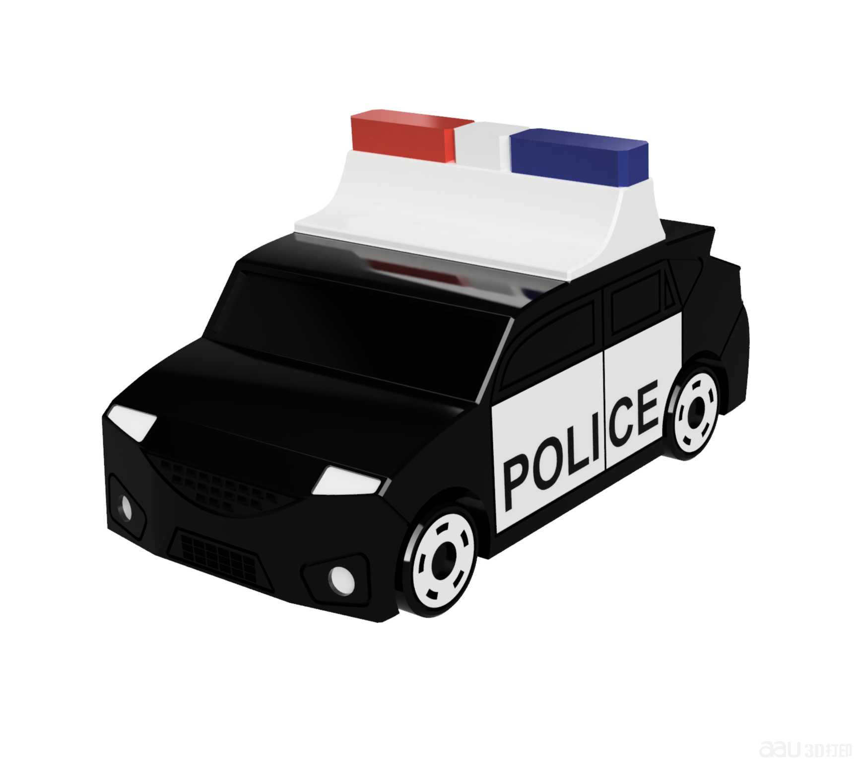 就地打印警车STL3D模型